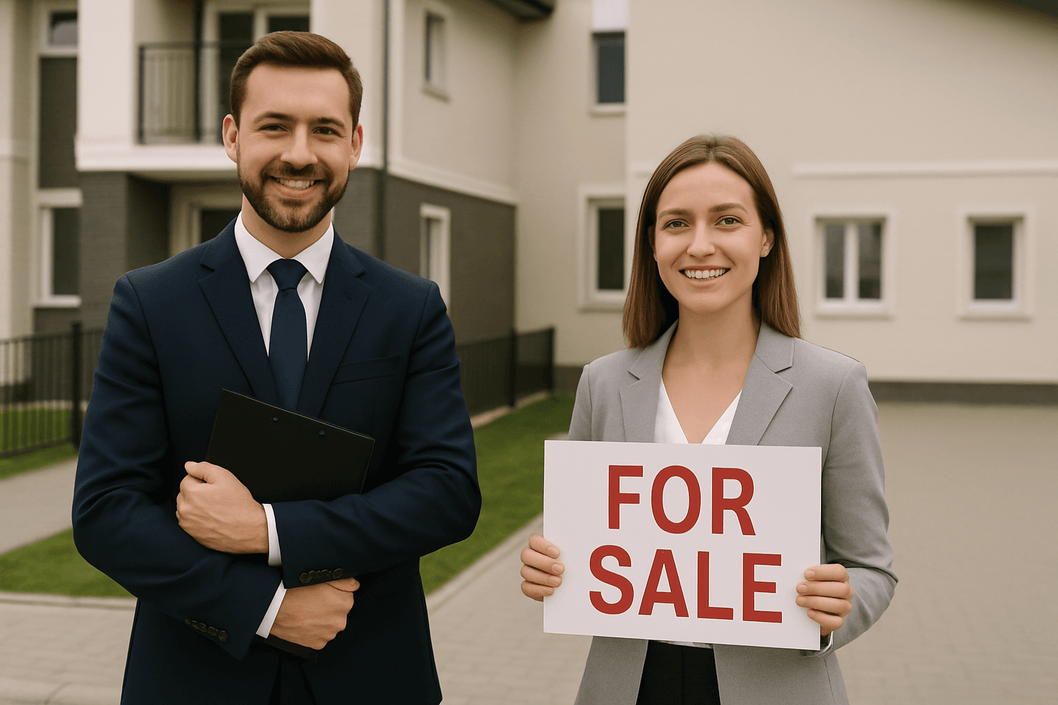 Background image of real estate agents